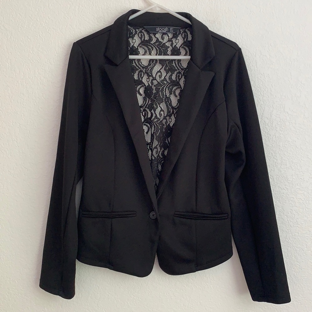 Stoosh Single Breasted Lace Blazer